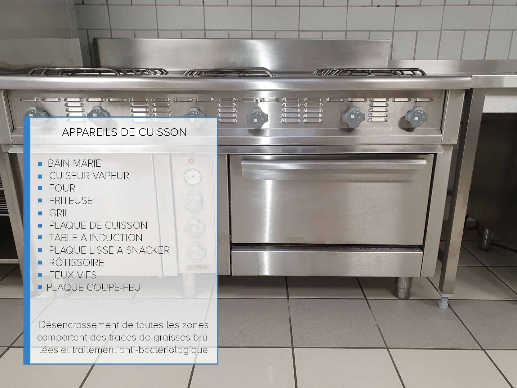 Nettoyage des appareils de cuisson